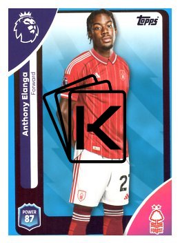fotbalová kartička 2025-26 Topps  Premier League 247 Anthony Elanga (Nottingham Forest)-PARALLEL Blue