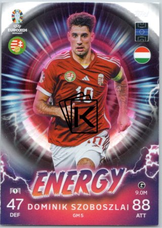 fotbalová karta Topps Match Attax EURO 2024 Energy GM5 Dominik Szoboszlai (Hungary)