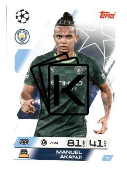 fotbalová kartička 2025-26 Topps Match Attax UCC 51 Manuel Akanji (Manchester City)
