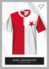fotbalová kartička 2023 Sportzoo Dekády Takový dres oblékal J-008 KAREL NEPOMUCKÝ TJ SLAVIA PRAHA