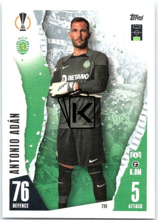 Fotbalová kartička 2023-24 Topps Match Attax UEFA Club Competitions 290 Antonio Adán Sporting Clube de Portugal