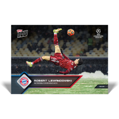 Fotbalová kartička Topps Now 2021-22 UCL 76 Robert Lewandowski FC Bayern Munchen