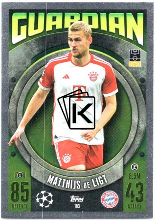 Fotbalová kartička 2023-24 Topps Match Attax UEFA Club Competitions 193	Matthijs de Ligt FC Bayern München