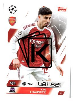 fotbalová kartička 2025-26 Topps Match Attax UCC 41 Kai Havertz (Arsenal)