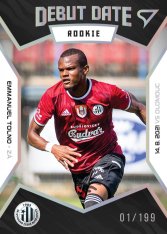 fotbalová kartička 2021-22 SportZoo Fortuna Liga Debut Date Rookie DR7 Emmanuel Tolno SK Dynamo České Budějovice Gold limitace /199
