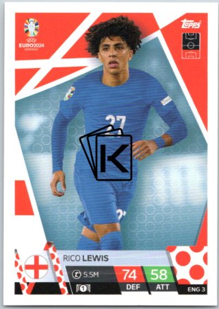 fotbalová karta Topps Match Attax EURO 2024 ENG3 Rico Lewis (England)