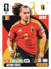 fotbalová kartička World Cup 2026 Adrenalyn XL 62 Arthur Theate (Belgium)