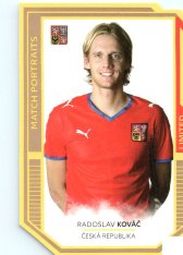 fotbalová kartička 2022 Pro Arena Repre v srdcích Match Portraits Gold MP8 Radoslav Kováč /5