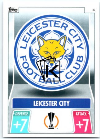 fotbalová kartička 2021-22 Topps Match Attax UEFA Champions 82 Leicester City FC Logo