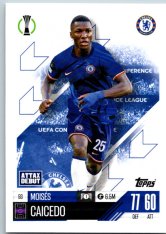 fotbalová kartička 2024-25 Topps Match Attax UEFA Club Competitions  93 Moises Caicedo (Chelsea)  -  Attax Debut