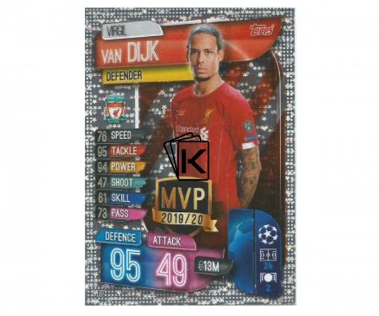 Fotbalová kartička 2019-2020  Topps Champions League Match Attax -  MVP Virgil Van DIJK FC Liverpool