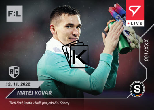 fotbalová kartička SportZoo 2022-23 Live L-059 Matěj Kovář AC Sparta Praha RC /91