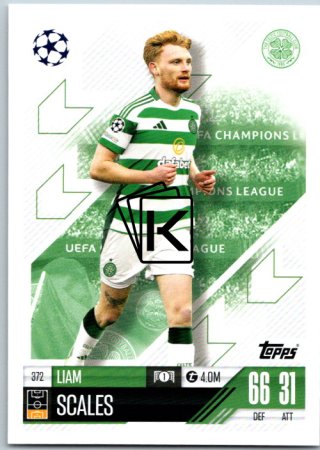fotbalová kartička 2024-25 Topps Match Attax UEFA Club Competitions 372 Liam Scales (Celtic FC)