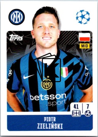 2024-25 Topps Champions League 193 Piotr Zieliński (FC Internazionale Milano)