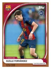fotbalová kartička 2025-26 Topps Team set FC Barcelona Guille Fernández /399