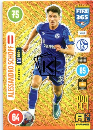 fotbalová karta Panini Adrenalyn XL FIFA 365 2021 Elite 263 Alessandro Schöpf Schalke 04