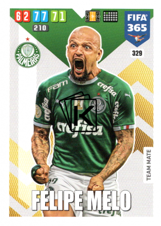 Fotbalová kartička Panini Adrenalyn XL FIFA 365 - 2020 Team Mate 329 Felipe Melo Palmeiras
