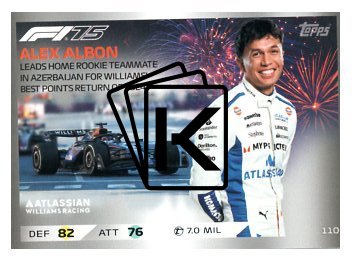 2025 Topps Turbo Attax F1 Williams Racing Epic Moments  110 Alex Albon