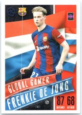 2023-24 Topps Match Attax EXTRA UEFA Club Competition Global Gamer 203 Frenkie de Jong (FC Barcelona)