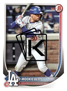 Baseballová karta 2025 Bowman 16 Mookie Betts, Los Angeles Dodgers