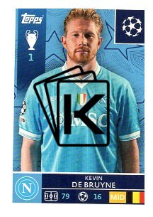 2025-26 Topps Champions League  SSC Napoli 434 Kevin de Bruyne