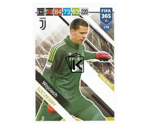 Fotbalová kartička Panini FIFA 365 – 2019 Team Mate 178 Wojciech Szczesny Juventus