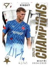 podepsaná karta 2025-26 SportZoo SK Slavia Praha Champions /45 CHS-AK Antonín Kinský