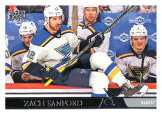 2020-21 UD Series One 156 Zach Sanford - St. Louis Blues