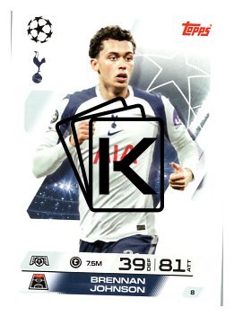 fotbalová kartička 2025-26 Topps Match Attax UCC 8 Brennan Johnson (Tottenham Hotspur)
