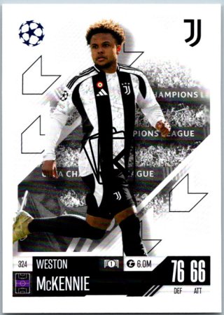 fotbalová kartička 2024-25 Topps Match Attax UEFA Club Competitions 324 Weston McKennie (Juventus)