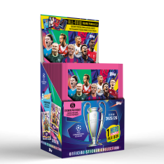 2025-26 Topps UEFA Champions League Box Samolepek ( 50 balíčků)