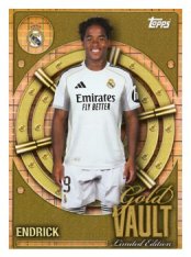 fotbalová kartička 2025-26 Topps Team set Real Madrid CF Gold Vault GV-10 Endrick