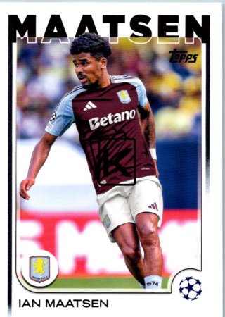 fotbalová kartička 2024-25 Topps UEFA Club Competitions Flagship 142 Ian Maatsen Aston Villa