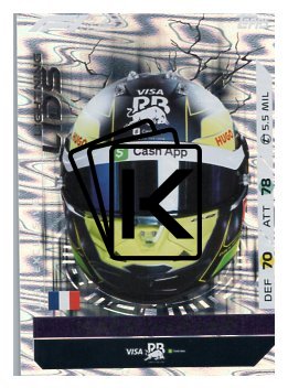 2025 Topps Turbo Attax F1 VCARB Helmet LL8 Isack Hadjar