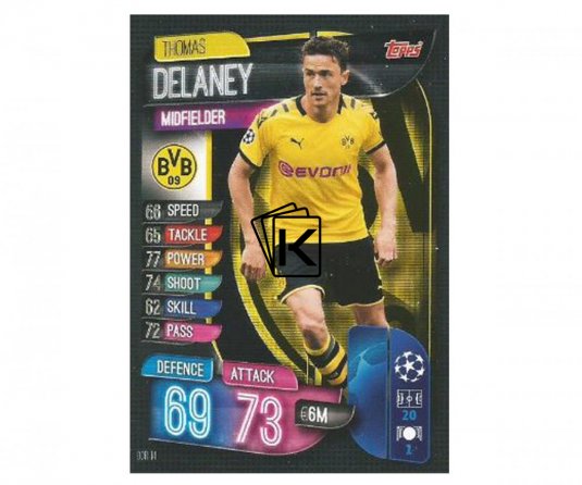 Fotbalová kartička 2019-2020  Topps Champions League Match Attax -  Borussia Dortmund - Thomas Delaney 14