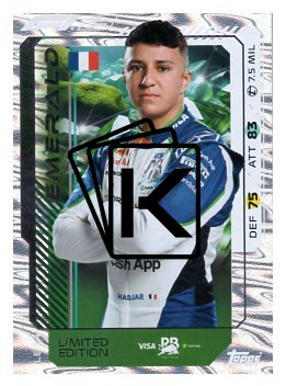 2025 Topps Turbo Attax F1 VCARB Limited Edition Emerald LE14 Isack Hadjar