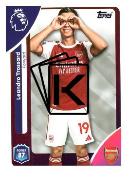 fotbalová kartička 2025-26 Topps  Premier League 14 Leandro Trossard (Arsenal)