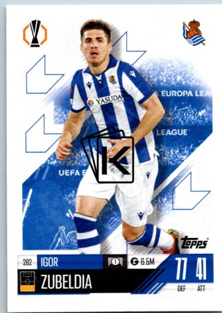 fotbalová kartička 2024-25 Topps Match Attax UEFA Club Competitions 282 Igor Zubeldia (Real Sociedad de Futbol)