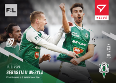fotbalová kartička 2023-24 SportZoo Fortuna Liga Live L-27 Sebastian Nebyla FK Jablonec RC /32