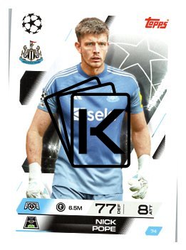 fotbalová kartička 2025-26 Topps Match Attax UCC 74 Nick Pope (Newcastle United)