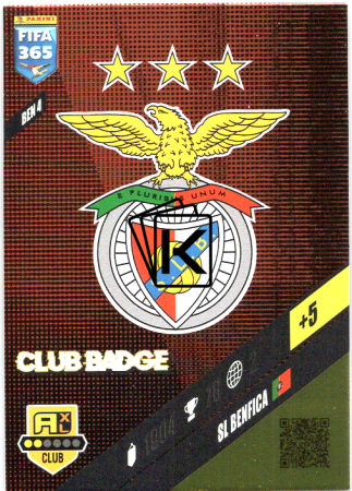fotbalová karta Panini FIFA 365 2024 Adrenalyn XL BEN4 Klubové Logo  SL Benfica