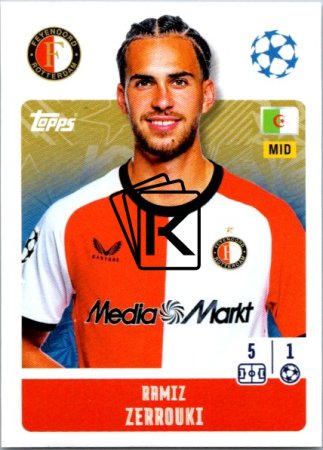 2024-25 Topps Champions League 214 Ramiz Zerrouki(Feyenoord)