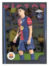 fotbalová kartička 2024-25 Topps Chrome UCC 16 Pau Víctor, FC Barcelona RC