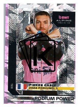 2025 Topps Turbo Attax F1 BWT Alpine Podium Power 331 Pierre Gasly-Paralel Pink