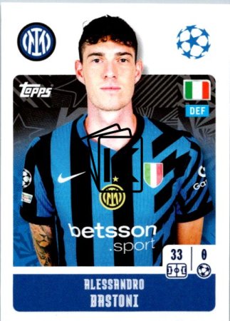2024-25 Topps Champions League 187 Alessandro Bastoni (FC Internazionale Milano)