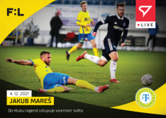 fotbalová kartička SportZoo 2021-22 Live L-075 Jakub Mareš FK Teplice
