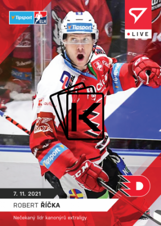 Hokejová kartička SportZoo 2021-22 Live L-041 Robert Říčka HC Dynamo Pardubice