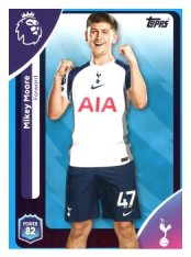 fotbalová kartička 2025-26 Topps  Premier League 266 Mikey Moore (Tottenham Hotspur)-PARALLEL Blue