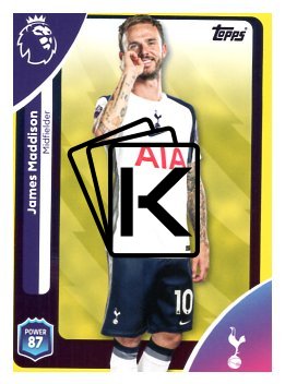 fotbalová kartička 2025-26 Topps  Premier League 262 James Maddison (Tottenham Hotspur)-PARALLEL Yellow