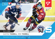 hokejová kartička SportZoo 2021-22 Live L-010 Erik Thorell Gustav Thorell